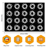 Large Classroom Rug, Black Classroom Seating Carpet with 20 White Circles Abstract for Preschool, 6×8.4ft Kids Circle Time Playroom Rug, Educational Area Rug for Daycare Elementary Playmat