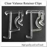 Valance Clips, 2 Inch Clear Blind Clips for Wood or Faux Wood Horizontal Blinds Valance (12 Pieces)