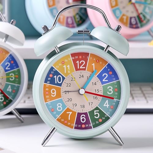 Classical Loud Alarm Clock with Double Belled Pattern with Backlight for Hard of Hearing in Stylish Matte