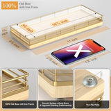 Wooden Decorative Tray, Oak 11.2" L Kitchen Countertop Soap Sponge Holder for Dresser Perfume Tray Jewelry Candle Nightstand Table Centerpieces for Dining Room Decor Natural