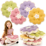 Reginary 4 Pcs Flower Pillow Flowers Shaped Throw Pillows 15.7" Cute Flower Seating Cushion Home Decorative Pillows for Sofa Couch Bed Back to School First Day of School Decor(Petals)