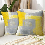 Throw Pillow Covers for Couch, 18x18 Inch, 2 Pack, Grey Yellow