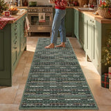 Kitchen Runner, 22"x59" Kitchen Mats for Floor, Green