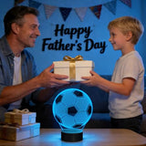 FULLOSUN Kids Night Light Soccer 3D Optical Illusion Lamp with Remote Control 16 Colors Changing Football Birthday Xmas Valentine's Day Gift Idea for Sport Fan Boys Girls