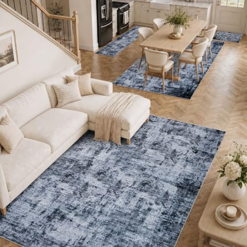 10x14 Area Rugs Washable Modern Abstract Living Room Bedroom Rug