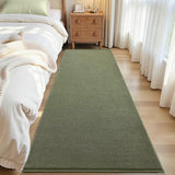 ISEAU 2x8 Soft Runner Rug for Hallway, Washable and Non-Slip, Green