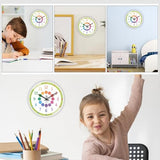 Learn to Tell Time Clock, 20cm Round Classroom Tool, Non Ticking Silent Movement, Home Decor, Bedroom Accents, Educational Timepiece Use