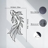 RESACO Koi Fish Metal Wall Art Japanese Art Wall Decor Iron Fish Gifts Asian Decorations for Living Room Bathroom Indoor Outdoor (Black 10.2 x 18.1 inches)
