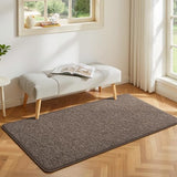 Modern Hallway Runner Rug, 2x4 Brown Washable Non Slip Runner Rug