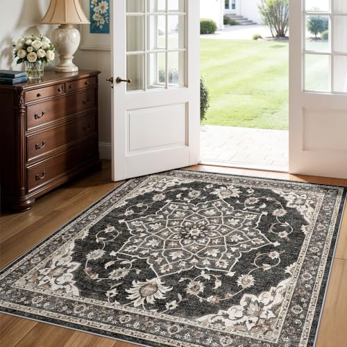 Square 4x4 Entryway Rug Non Slip Washable Throw Small Soft 4 Foot Wide Rug