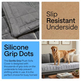GORILLA GRIP Couch Cover, Loveseat, Gray and Couch Cover for Dogs, 52x82, Light Taupe Bundle