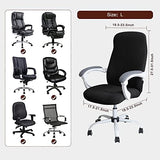 FORCHEER Large Office Chair Covers Stretchable XL Office Chair Cover, Big and Tall Computer Chair Covers (Large,Black)