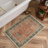 2x3 Washable Small Rug for Entryway Floral Indoor Door Mat Non Slip