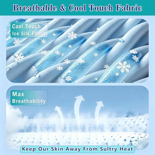 Cooling Headrest Cover for Recline Chair,Cool Breathable Headrest Protector for Hot Sleepers, Super Non-Slip Seat Cover for Sofa, Loveseat, Couch & Office Chair, Washable 17x27, Cool-Checkerboard