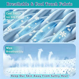 Cooling Headrest Cover for Recline Chair,Cool Breathable Headrest Protector for Hot Sleepers, Super Non-Slip Seat Cover for Sofa, Loveseat, Couch & Office Chair, Washable 17x27, Cool-Checkerboard
