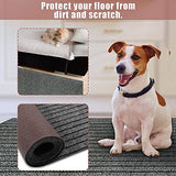 Runner Rug 2 ft x 6 ft Indoor/Outdoor Low Profile, Hallway, Kitchen, Patio, Deck Area, RV, Entryway, Garage, with Non-Slip Rubber Backing, Gray with Black Stripe, Custom