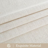 NICETOWN Natural Linen Curtains 96 inch Long 2 Panels Set, Thick Organic Flax Linen Blend Privacy Window Drapes Rod Pocket & Back Tab with Light Filtering for Bedroom/Living Room, W55 x L96