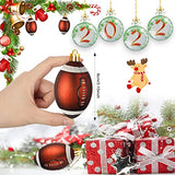 6Pcs Classic Football Baseball Xmas Ball Ornaments, Collection Sports Theme Tree Decor, Christmas Tree Skirt Decoration Supplies (Red)