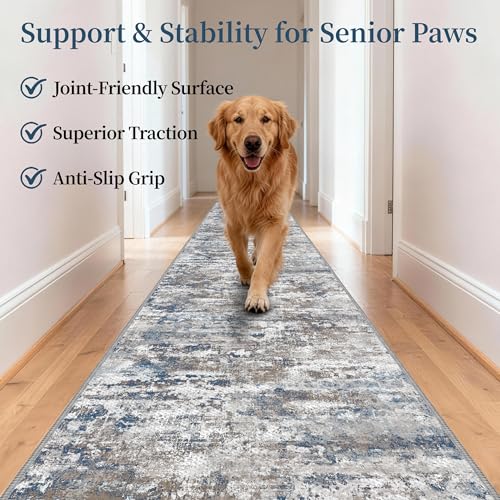 Runners for Hallways Ultra Non-Slip 2x10 Long Runner Rugs Washable Abstract Tear and Stain Resistance No Pile Lightweight Modern Rug Runners for Entryway, Kitchen, Walkway, Entrance, Multi