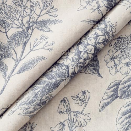 Set of 2 Decorative Floral Pillow Covers 20x20 Inch Navy Blue