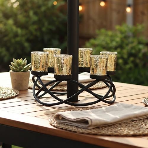 Centerpieces for Kitchen Table Decor, Tealight Candle Holder, Gold