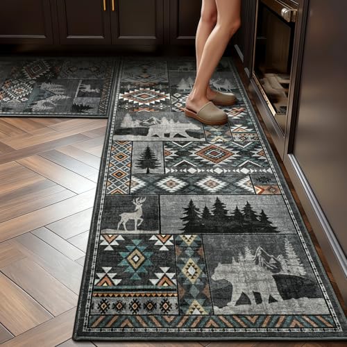 Hallway Runner Rugs 2x6, Western Rug Runner for Living Room Bedroom