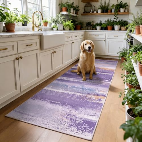 2x6 Runner Rug for Hallway Kitchen: Modern Abstract Throw Rugs