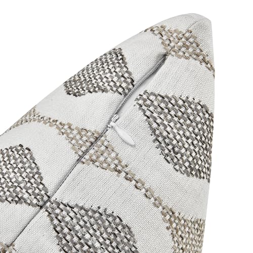 BLVD Eight Boyega Decorative Throw Pillow with Insert (Cover + Insert Included) – 18"x 18" Down Alternative – USA Woven -Sofa & Bed Pillow for Living Room & Bedroom - CAL117 Compliant, Single Pack