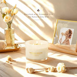 Luxury Vanilla Scented Candle - Large 3 Wick Jar Candle - Elegant Gift for Women & Men - 100% Natural Soy Wax - Up to 40 Hours Burning Time - Housewarming Aromatherapy Candle for Home