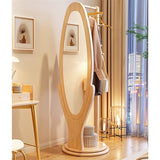 Full-Length Mirror Full-Body Floor Mirror, Rotatable Coat Rack, Bedroom Multi-Functional Fitting Mirror and Clothes Hanger Combination Full Length Floor Mirror (B)
