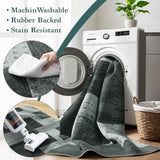 6x9 Washable Area Rugs for Living Room and Bedroom(6x9,Black)