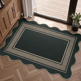Easy Jute Outdoor Mats for Front Door, 2x3 Small Washable Kitchen Rugs, Farmhouse Black Throw Rug Non Slip Indoor Outdoor Carpet for Porch Entryway Foyer