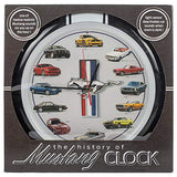 Mark Feldstein & Associates History of Mustang Sound Wall Clock, 13 Inch Black
