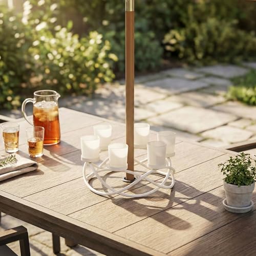 Tealight Candle Holder Centerpieces for Wedding Decor, White
