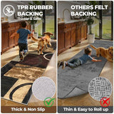 2x6 Washable Modern Abstract Runner Rug Non-Slip for Hallways