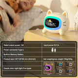 ANALOI Kids Alarm Clock Ok to Wake Alarm Clock for Kids, Toddlers Night Light Clock for Bedroom, Cat Alarm Clock with Sleep Training and Sound Machine, Birthday Gift for Boy Girls Children