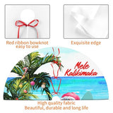 Mele Kalikimaka Hawaii Christmas in July Beach Santa Claus 36 Inch Christmas Tree Skirt Carpet Mat Funny Party Soft Cover Mat Decor Supplies for Xmas Halloween Decorations Occasion Farmhouse