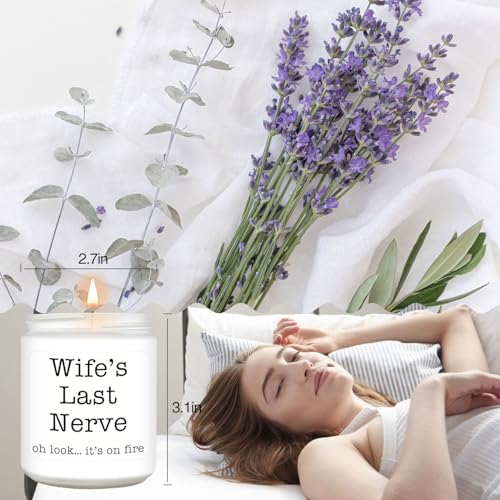 Homsolver Gifts for Wife from Husband, Funny Birthday, Mothers Fathers Day, Christmas, Anniversary, Valentines, Romantic Lavender Scented Candles