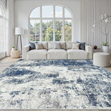 9x12 Area Rugs for Living Room Large Washable Abstract Blue Carpets