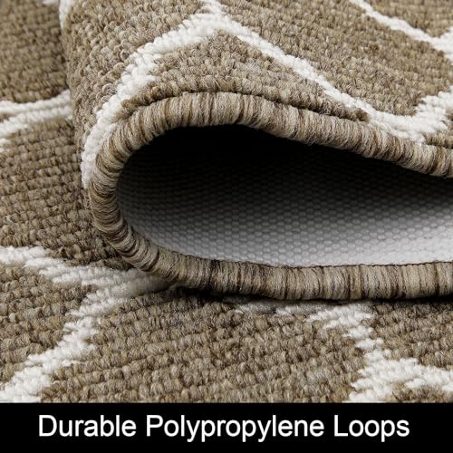 SHACOS Dirt Trapper Runner Rugs 2'x6' Non Slip Washable Hallway Kitchen Runner Rug Long Door Mats Rug Runner Carpet Runners for Garage Laundry Room Entryway, Brown
