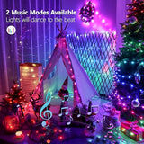 BrizLabs July 4th Fairy Lights, 66ft 200 LED Color Changing Fairy Lights with Remote, Plugin Red White Blue Twinkle Light RGB Rainbow Starry Xmas Light Music Sync for Xmas Halloween Home Party Wedding