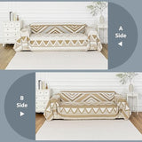 MYSKY HOME Couch Cover for Sectional Sofa Set for Dog Cat Pets Couch Cover 3 Seat Sofa Chenille Boho Geometric Furniture Sofa Cover Washable Couch Protector Multi-Use Couch Covers Blanket,71" X134"