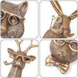 Joogour Head Wall Mount Decor,Resin Animal Sculptures，Art Deco Wall Hanging Decoration for Living Room Bedroom Officeroom Gift (Rabit)