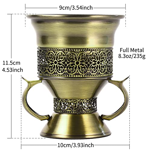 Frankincense Resin Incense Burner, Incense Censer, Bakhoor Burner, Charcoal Incense Burner, Incense Burner with Handle Tongs for Yoga, Spa Aromatherapy