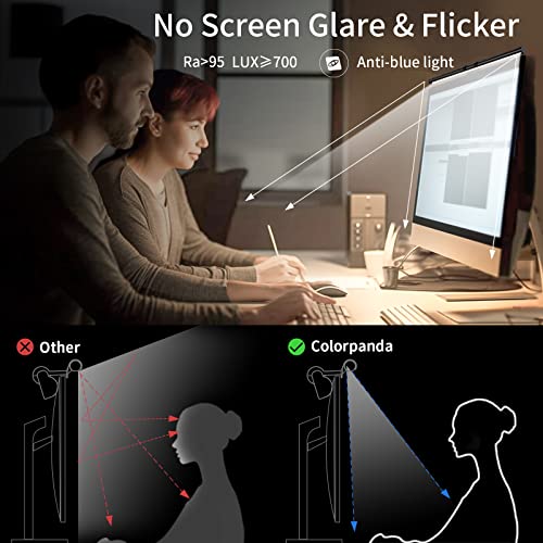Monitor Light Bar 16.14‘’, Eye-Care USB Reading LED Task Lamp with Touch Control, No Screen Glare Dimmable Desk Lamp Computer Monitor Light Bar for Home Office Gaming