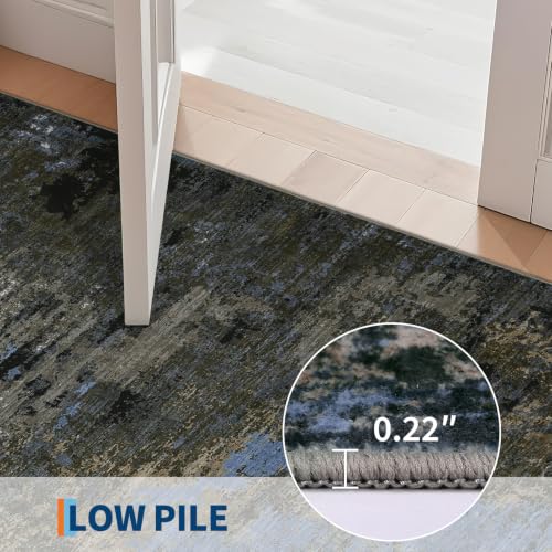 GarveeHome Washable Hallway Runner 2.5x10 Modern Kitchen Rug Gray Brown