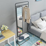 Full-Length Mirror Full-Body Floor Mirror Rotating Dressing Mirror Hanging Coat Rack Combination Simple Storage Home Bedroom Coat Rack Full Length Floor Mirror (Gold 70cm)