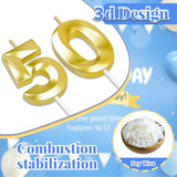 50th Birthday Candles for Cake,Birthday Decorations for Him Her,Number Candles for Cake Toppers Party Anniversary