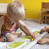 IVI Mini City 59" L x 39" W Educational Toddler Car Play Mat Rug for Bedroom, Kids Den, or Playroom