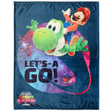 The Super Mario Galaxy Movie Throw Blanket, Yoshi, Soft Cozy Decorative Blanket for Couch, Bed, or Gaming Room (100% Officially Licensed Product) by Franco Collectibles